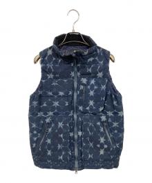 Snow peak（スノーピーク）の古着「総柄ダウンベスト」｜ネイビー