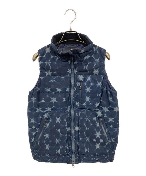 Snow peak（スノーピーク）snow peak (スノーピーク) 総柄ダウンベスト ネイビー サイズ:1の古着・服飾アイテム