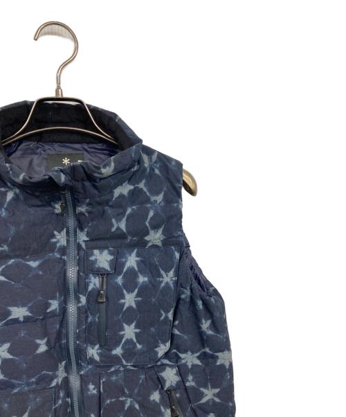 Snow peak（スノーピーク）snow peak (スノーピーク) 総柄ダウンベスト ネイビー サイズ:1の古着・服飾アイテム
