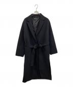 STUNNING LUREスタニングルアー）の古着「ベルト付きウールリバーコート」｜ブラック