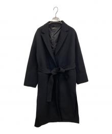 STUNNING LURE（スタニングルアー）の古着「ベルト付きウールリバーコート」｜ブラック