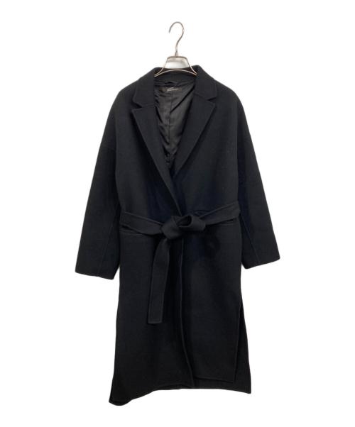 STUNNING LURE（スタニングルアー）STUNNING LURE (スタニングルアー) ベルト付きウールリバーコート ブラック サイズ:SIZE 1の古着・服飾アイテム