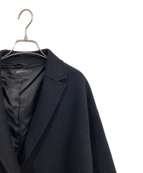 STUNNING LURE（スタニングルアー）STUNNING LURE (スタニングルアー) ベルト付きウールリバーコート ブラック サイズ:SIZE 1の古着・服飾アイテム