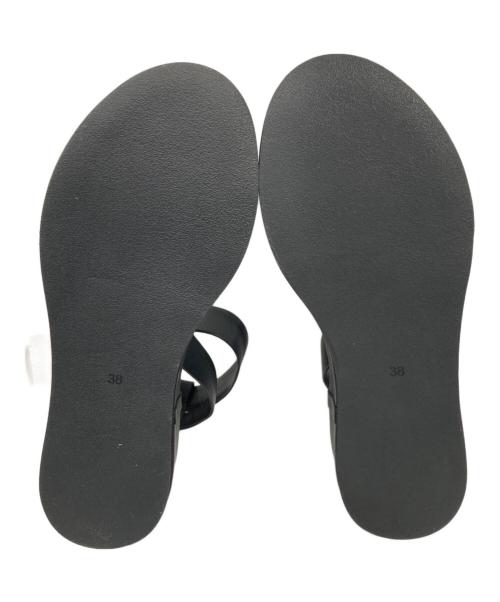 JVAM（ジェイヴィーエーエム）JVAM (ジェイヴィーエーエム) アンクルストラップサンダル ブラック サイズ:38の古着・服飾アイテム