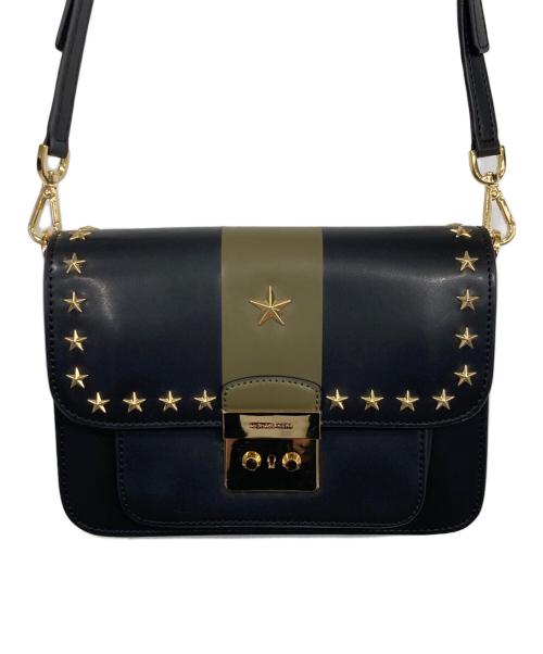 MICHAEL KORS（マイケル・コース）MICHAEL KORS (マイケル・コース) スタースタッズショルダーバッグ ブラックの古着・服飾アイテム