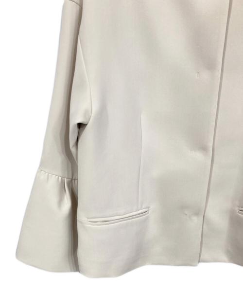 KUMIKYOKU（クミキョク）KUMIKYOKU (クミキョク) コンフォートダブルドレープ ノーカラージャケット ベージュ サイズ:SIZE 2の古着・服飾アイテム