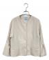 KUMIKYOKU（クミキョク）の古着「コンフォートダブルドレープ ノーカラージャケット」｜ベージュ