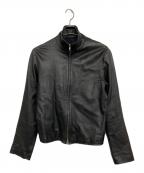 Yohji Yamamoto pour hommeヨウジヤマモト プールオム）の古着「レザージャケット」｜ブラック