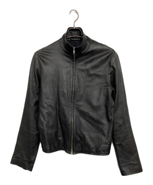 Yohji Yamamoto pour homme（ヨウジヤマモト プールオム）Yohji Yamamoto pour homme (ヨウジヤマモト プールオム) レザージャケット ブラック サイズ:3の古着・服飾アイテム