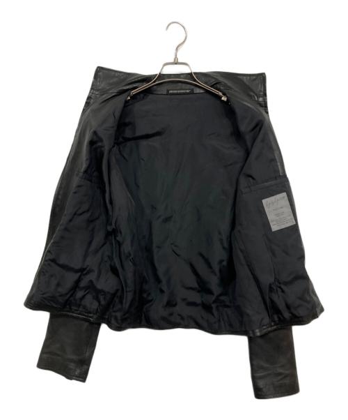 Yohji Yamamoto pour homme（ヨウジヤマモト プールオム）Yohji Yamamoto pour homme (ヨウジヤマモト プールオム) レザージャケット ブラック サイズ:3の古着・服飾アイテム
