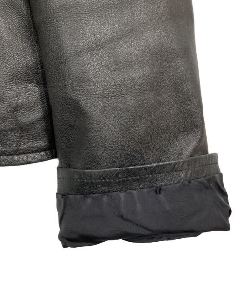 Yohji Yamamoto pour homme（ヨウジヤマモト プールオム）Yohji Yamamoto pour homme (ヨウジヤマモト プールオム) レザージャケット ブラック サイズ:3の古着・服飾アイテム