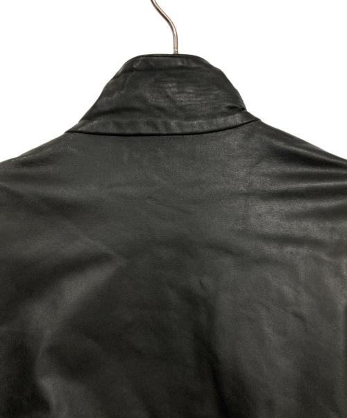 Yohji Yamamoto pour homme（ヨウジヤマモト プールオム）Yohji Yamamoto pour homme (ヨウジヤマモト プールオム) レザージャケット ブラック サイズ:3の古着・服飾アイテム