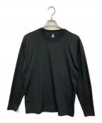HERENESSヒアネス）の古着「DRY WOOL T-SHIRT LONG SLEEVE 2/ドライウールTシャツ ロングスリーブ」｜ブラック