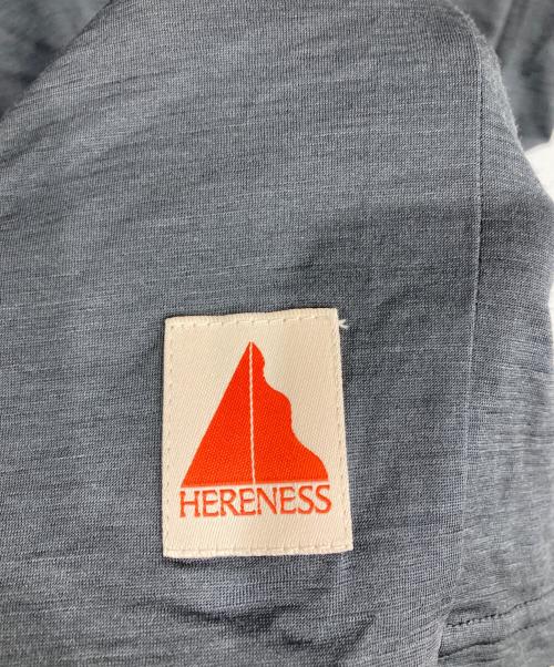 HERENESS（ヒアネス）HERENESS (ヒアネス) SMOOTH WOOL T-SHIRT 2/スムースウールTシャツ グレー サイズ:Lの古着・服飾アイテム