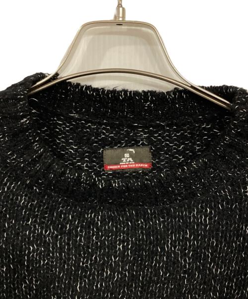 STATIC（スタティック）STATIC (スタティック) クルーネックニット ブラック サイズ:M/Lの古着・服飾アイテム