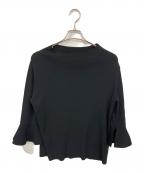 SOEJUソージュ）の古着「フレアスリーブニットプルオーバー」｜ブラック