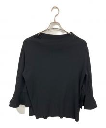 SOEJU（ソージュ）の古着「フレアスリーブニットプルオーバー」｜ブラック