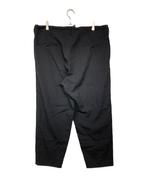 GROUND Y（グラウンドワイ）GROUND Y (グラウンドワイ) WOOL GABARDINE WAIST DRAWSTRING PANTS ブラック サイズ:3の古着・服飾アイテム