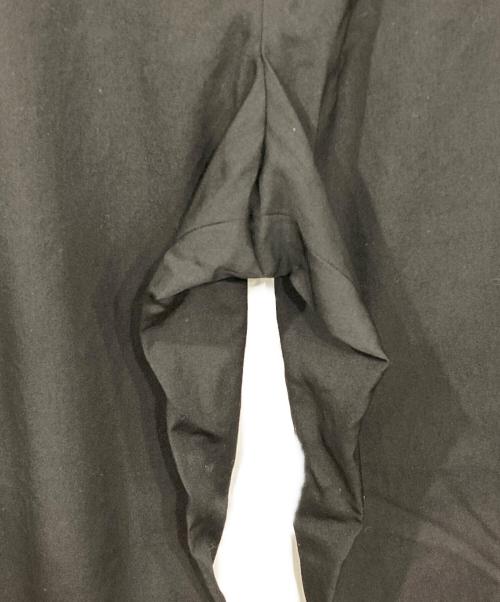 GROUND Y（グラウンドワイ）GROUND Y (グラウンドワイ) WOOL GABARDINE WAIST DRAWSTRING PANTS ブラック サイズ:3の古着・服飾アイテム