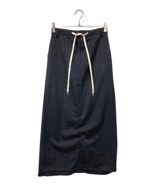 FRAMeWORK（フレームワーク）FRAMeWORK (フレームワーク) TWストライプオーバースリットスカート グレー サイズ:36の古着・服飾アイテム