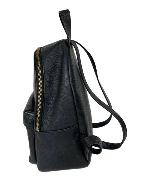 TORY BURCH（トリーバーチ）TORY BURCH (トリーバーチ) エンボスロゴシボ革ミニリュック ネイビーの古着・服飾アイテム