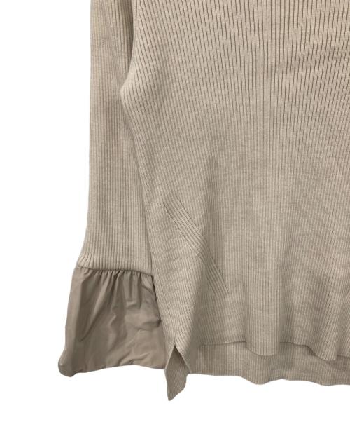 ADAWAS（アダワス）ADAWAS (アダワス) RIBBED KNIT BELL-SLEEVE TOP ベージュ サイズ:FREEの古着・服飾アイテム