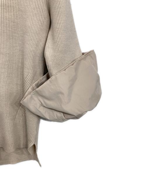 ADAWAS（アダワス）ADAWAS (アダワス) RIBBED KNIT BELL-SLEEVE TOP ベージュ サイズ:FREEの古着・服飾アイテム