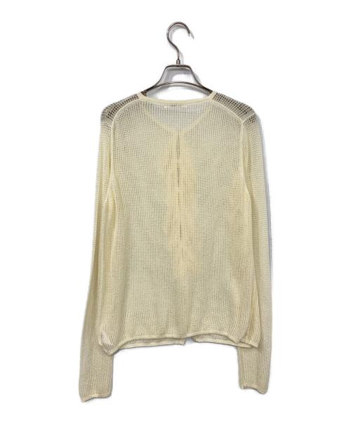 Whim Gazette（ウィムガゼット）Whim Gazette (ウィムガゼット) メッシュカーディガン ベージュ サイズ:Fの古着・服飾アイテム