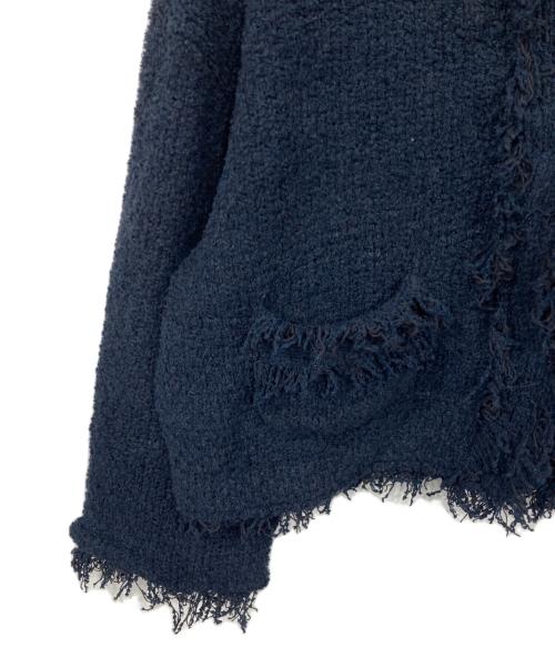 IENA（イエナ）IENA (イエナ) ツイードニットジャケット ネイビー サイズ:表記無しの古着・服飾アイテム