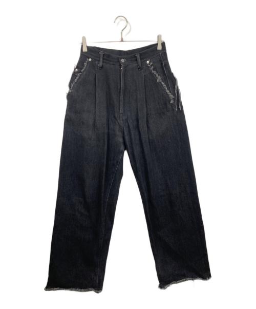 APOCRYPHA.（アポクリファ）APOCRYPHA. (アポクリファ) LOOSE DENIM WIDE PANTS ブラック サイズ:1の古着・服飾アイテム