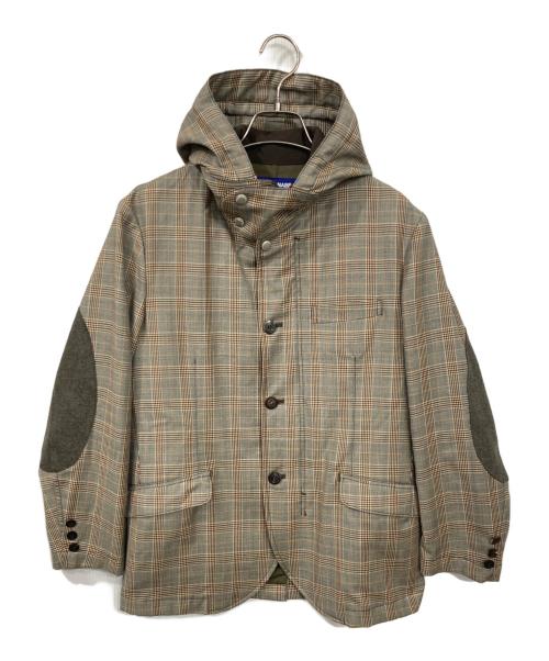 JUNYA WATANABE MAN（ジュンヤワタナベマン）JUNYA WATANABE MAN (ジュンヤワタナベマン) チェックフーデッドジャケット ベージュ サイズ:XSの古着・服飾アイテム
