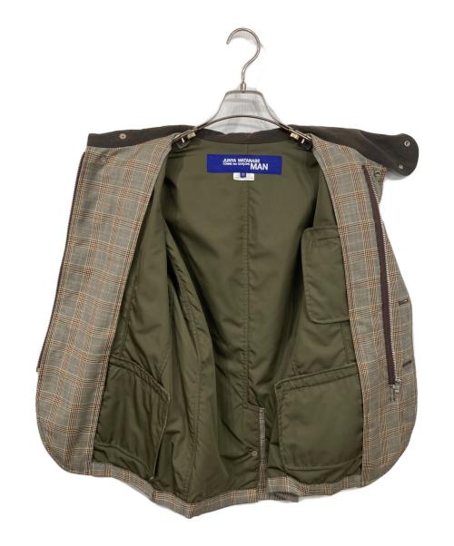JUNYA WATANABE MAN（ジュンヤワタナベマン）JUNYA WATANABE MAN (ジュンヤワタナベマン) チェックフーデッドジャケット ベージュ サイズ:XSの古着・服飾アイテム
