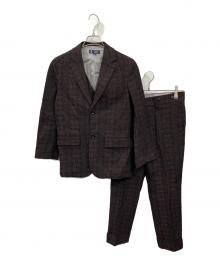 OR GLORY（オアグローリー）の古着「ジャガード３ピースセットアップ」｜ブラック×パープル