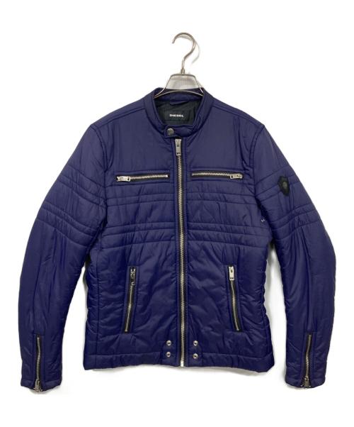 DIESEL（ディーゼル）DIESEL (ディーゼル) シングルライダー中綿ジャケット ブルー サイズ:Lの古着・服飾アイテム