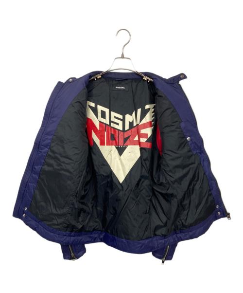 DIESEL（ディーゼル）DIESEL (ディーゼル) シングルライダー中綿ジャケット ブルー サイズ:Lの古着・服飾アイテム