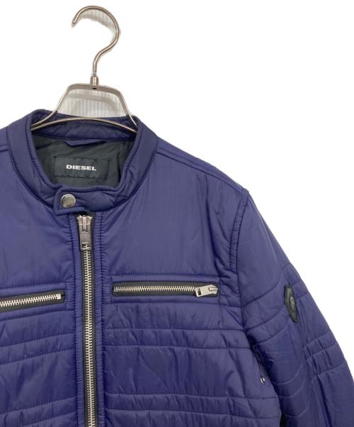 DIESEL（ディーゼル）DIESEL (ディーゼル) シングルライダー中綿ジャケット ブルー サイズ:Lの古着・服飾アイテム