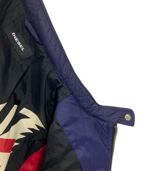 DIESEL（ディーゼル）DIESEL (ディーゼル) シングルライダー中綿ジャケット ブルー サイズ:Lの古着・服飾アイテム
