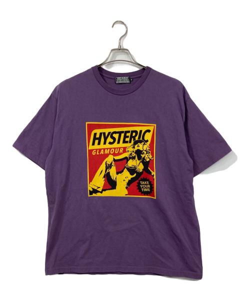 Hysteric Glamour（ヒステリックグラマー）Hysteric Glamour (ヒステリックグラマー) TAKE YOUR TIME Tシャツ パープル サイズ:XLの古着・服飾アイテム