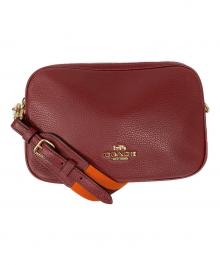 COACH（コーチ）の古着「ペブルドレザージェスクロスボディ」｜レッド