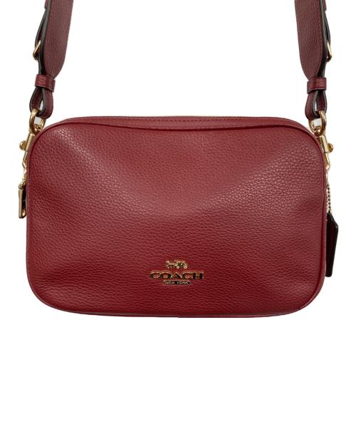 COACH（コーチ）COACH (コーチ) ペブルドレザージェスクロスボディ レッドの古着・服飾アイテム