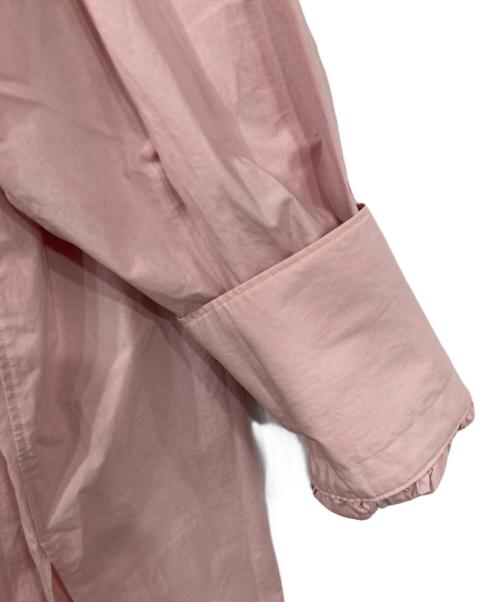 DEPAREILLE（デパリエ）DEPAREILLE (デパリエ) ノーカラーロングシャツ ピンク サイズ:38の古着・服飾アイテム