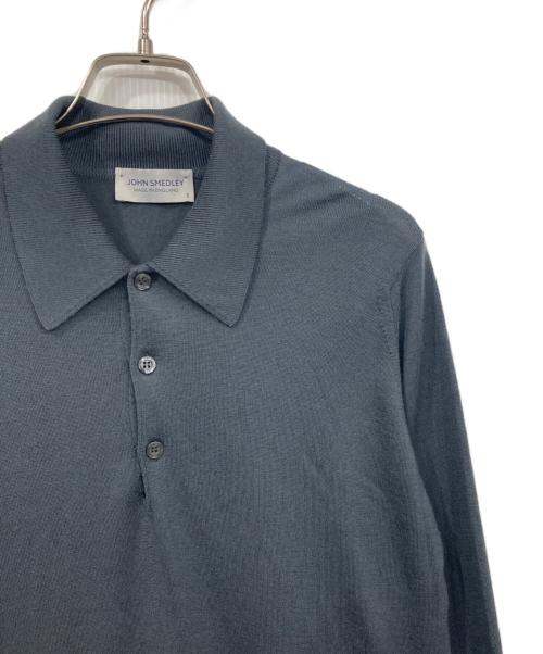 JOHN SMEDLEY（ジョンスメドレー）JOHN SMEDLEY (ジョンスメドレー) ニットポロシャツ グレー サイズ:Ｓの古着・服飾アイテム