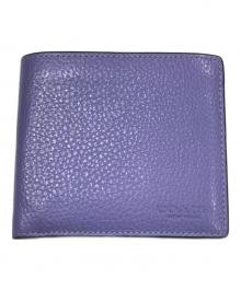 COACH（コーチ）の古着「リファインド ペブル レザーコイン ウォレット」｜パープル