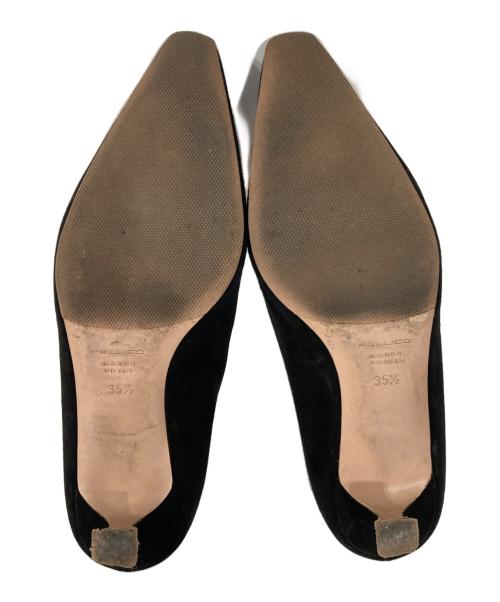 PELLICO（ペリーコ）PELLICO (ペリーコ) VENERE スウェードパンプス ブラック サイズ:35 1/2の古着・服飾アイテム