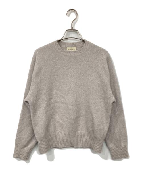 UNITED ARROWS（ユナイテッドアローズ）UNITED ARROWS (ユナイテッドアローズ) フォックス ウール ラメ クルーネック ニット ベージュ サイズ:FREEの古着・服飾アイテム