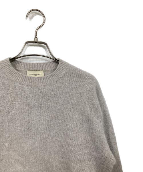 UNITED ARROWS（ユナイテッドアローズ）UNITED ARROWS (ユナイテッドアローズ) フォックス ウール ラメ クルーネック ニット ベージュ サイズ:FREEの古着・服飾アイテム