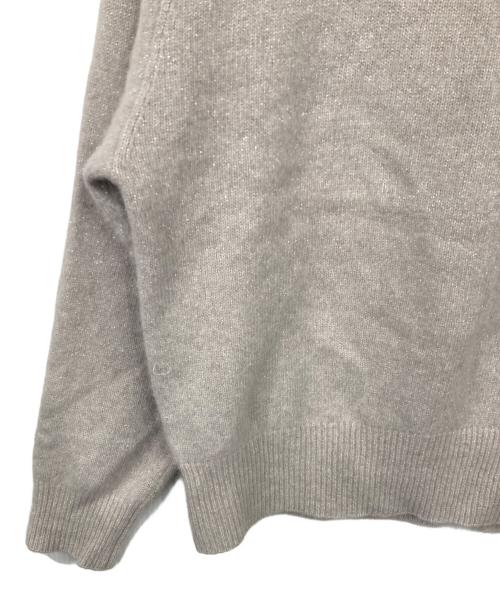 UNITED ARROWS（ユナイテッドアローズ）UNITED ARROWS (ユナイテッドアローズ) フォックス ウール ラメ クルーネック ニット ベージュ サイズ:FREEの古着・服飾アイテム
