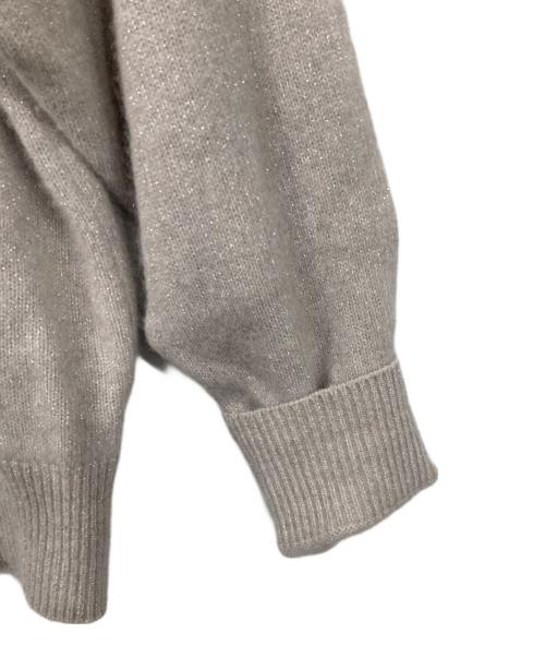 UNITED ARROWS（ユナイテッドアローズ）UNITED ARROWS (ユナイテッドアローズ) フォックス ウール ラメ クルーネック ニット ベージュ サイズ:FREEの古着・服飾アイテム