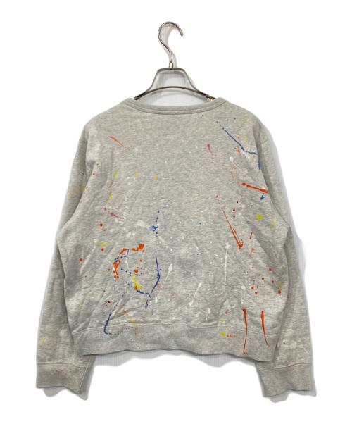 POLO RALPH LAUREN（ポロ・ラルフローレン）POLO RALPH LAUREN (ポロ・ラルフローレン) ペイント加工スウェット グレー サイズ:キッズ　XLの古着・服飾アイテム