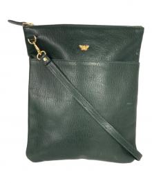 Hamano（ハマノ）の古着「レザーショルダーバッグ」｜グリーン